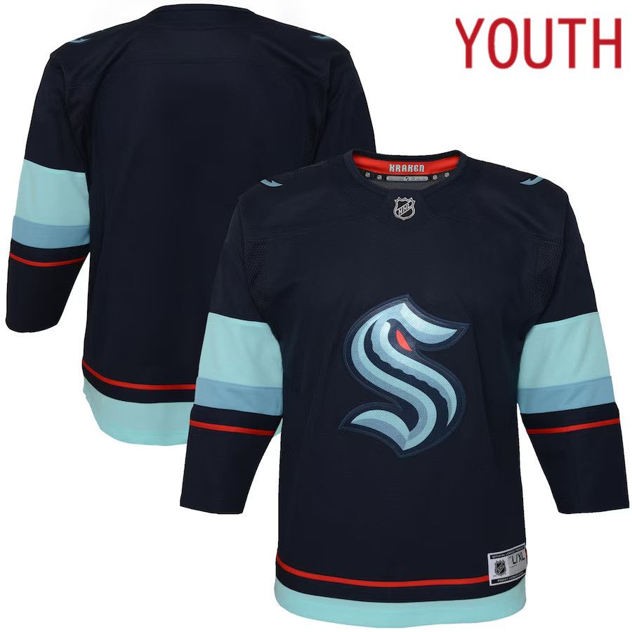 Youth Seattle Kraken Navy Home Premier NHL Jersey